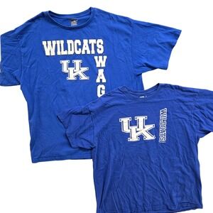 2 Kentucky Wildcats T-Shirt Mens 2XL Blue College NCAA Section 108 Majestic‎